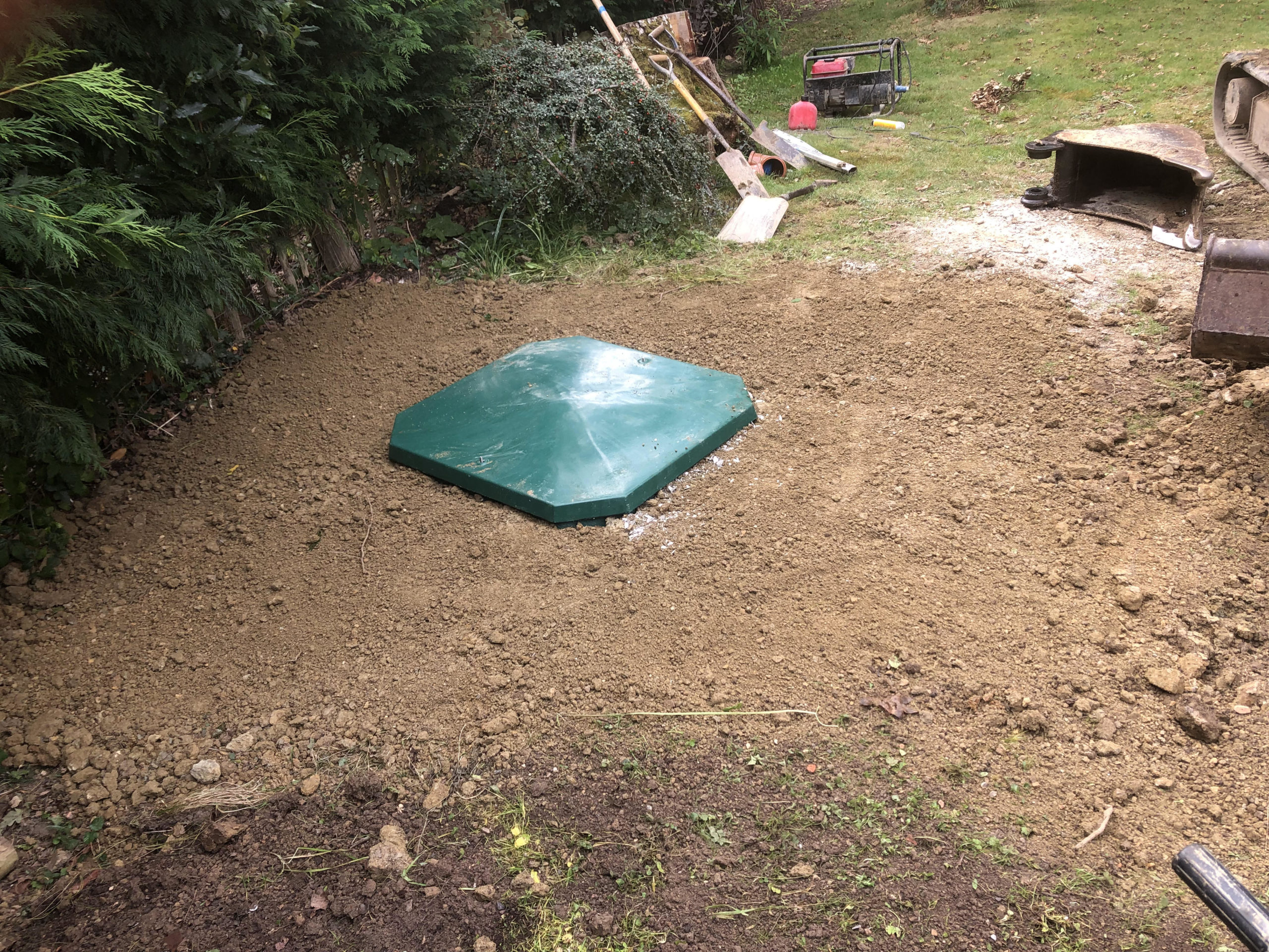 biopure sewage treatment plant installation east sussex landscaping