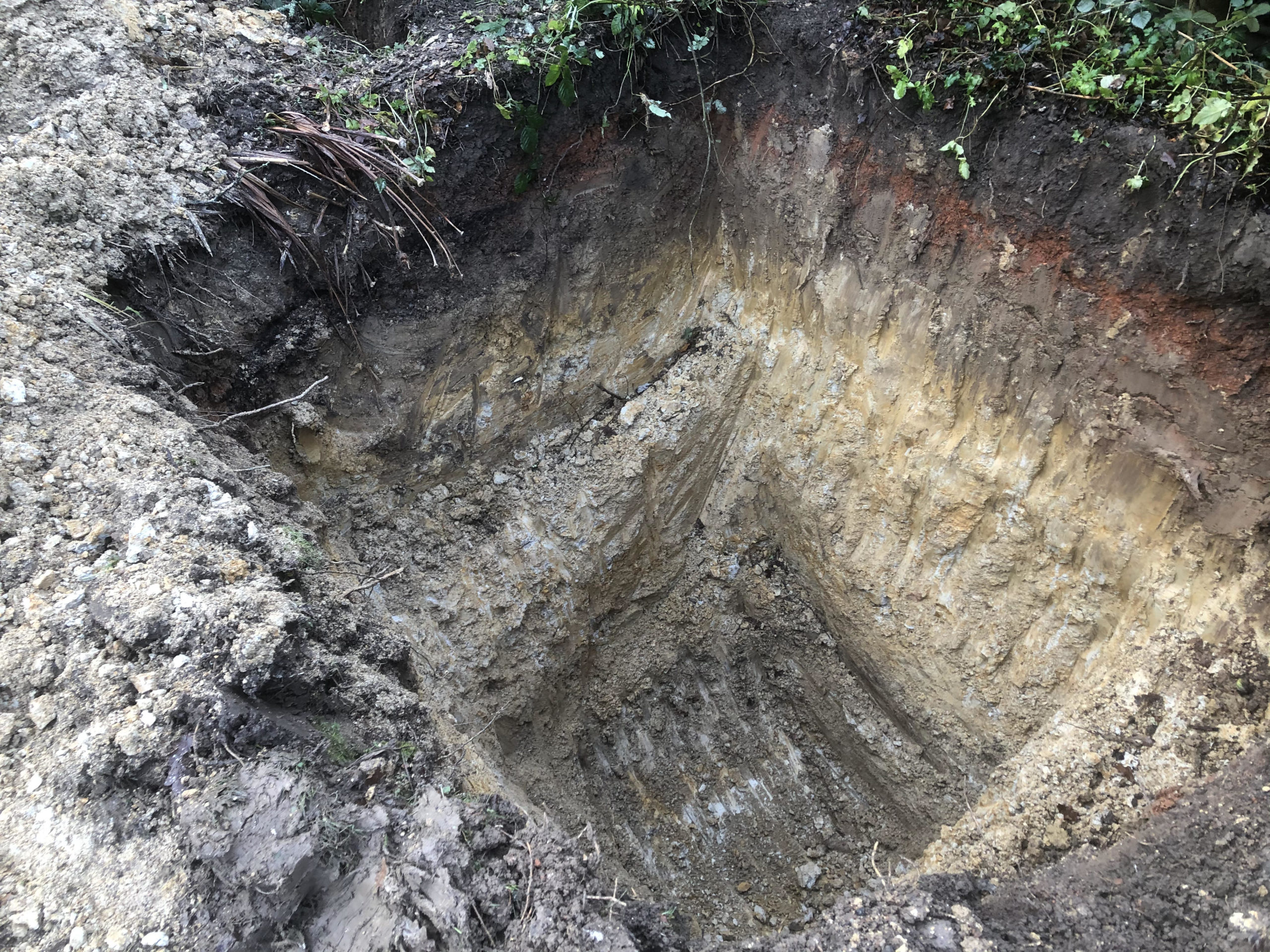sewage treatment plant installation east sussex beginning to dig